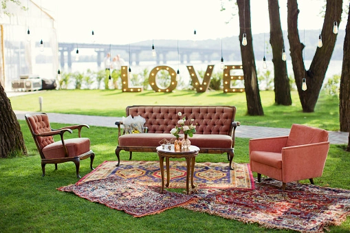 Table and chair rentals San Diego - Chiavari chairs, harvest tables, and lounge furniture